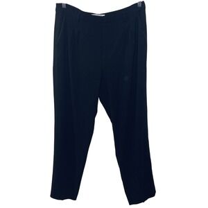MM La Fleur Black High Waisted Pleated Straight Leg Dress Pants Women's Size 12